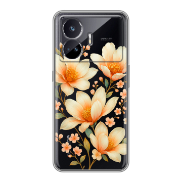 Силиконовый чехол на Realme GT Neo 5 SE с принтом Цветы Силиконовый чехол на Realme GT Neo 5 SE с принтом Цветы