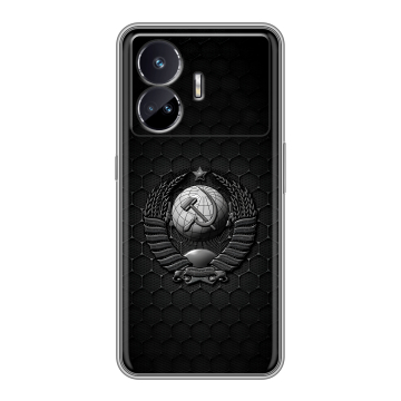 Силиконовый чехол на Realme GT Neo 5 SE с принтом Герб Флаг СССР