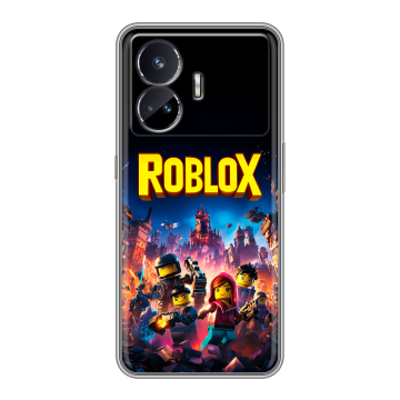 Силиконовый чехол на Realme GT Neo 5 SE с принтом Roblox Роблокс