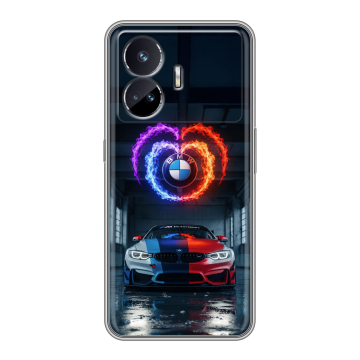 Силиконовый чехол на Realme GT Neo 5 SE с принтом BMW БМВ