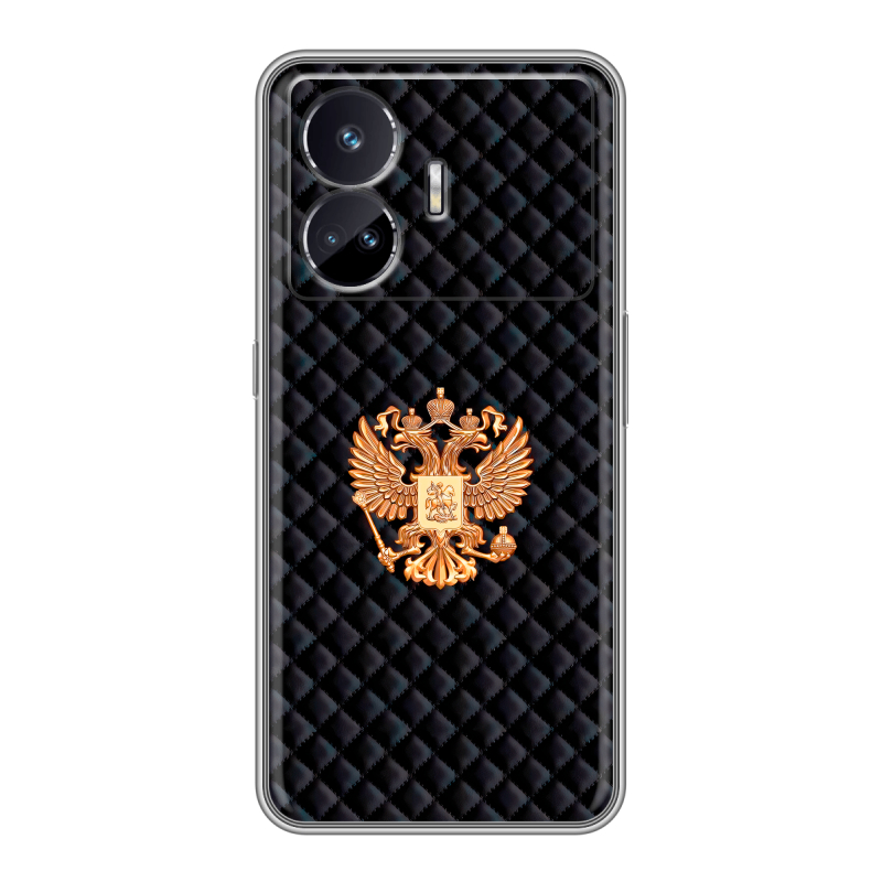 Силиконовый чехол на Realme GT Neo 5 SE с принтом Герб России принт Силиконовый чехол на Realme GT Neo 5 SE с принтом Герб России принт