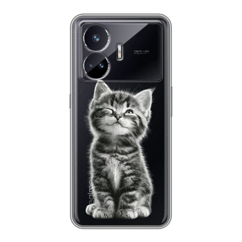 Силиконовый чехол на Realme GT Neo 5 SE с принтом Котенок Силиконовый чехол на Realme GT Neo 5 SE с принтом Котенок