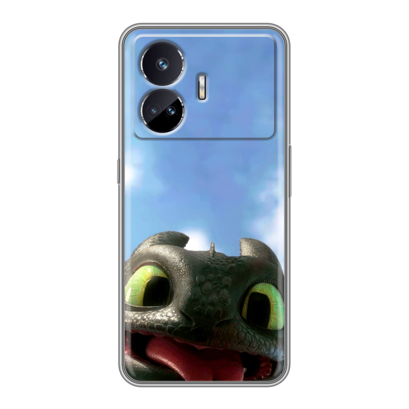 Силиконовый чехол на Realme GT Neo 5 SE с принтом Как приручить дракона Силиконовый чехол на Realme GT Neo 5 SE с принтом Как приручить дракона