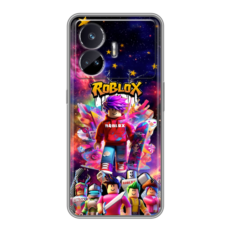 Силиконовый чехол на Realme GT Neo 5 SE с принтом Roblox Роблокс Силиконовый чехол на Realme GT Neo 5 SE с принтом Roblox Роблокс