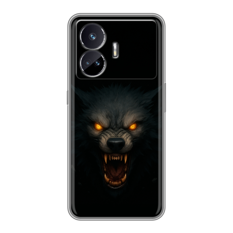 Силиконовый чехол на Realme GT Neo 5 SE с принтом Волк Силиконовый чехол на Realme GT Neo 5 SE с принтом Волк