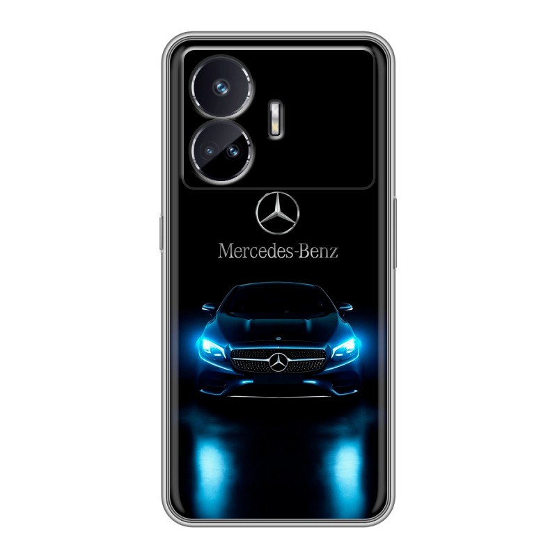 Силиконовый чехол на Realme GT Neo 5 SE с принтом Mercedes Мерседес Силиконовый чехол на Realme GT Neo 5 SE с принтом Mercedes Мерседес