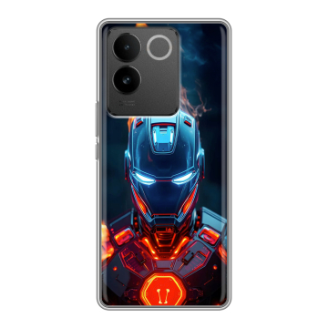 Силиконовый чехол на Vivo S17e с принтом IronMan Железный человек