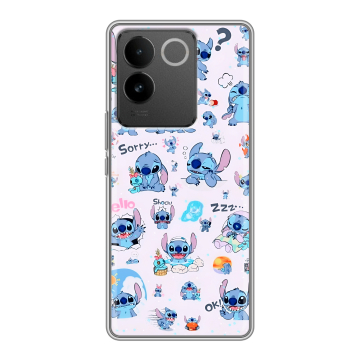 Силиконовый чехол на Vivo S17e с принтом Лило и Стич Силиконовый чехол на Vivo S17e с принтом Лило и Стич