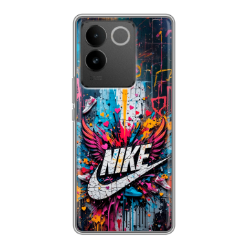 Силиконовый чехол на Vivo S17e с принтом Nike Найк