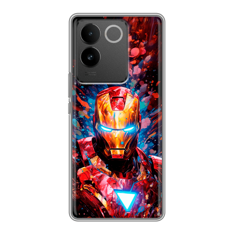 Силиконовый чехол на Vivo S17e с принтом Железный человек Ironman Силиконовый чехол на Vivo S17e с принтом Железный человек Ironman