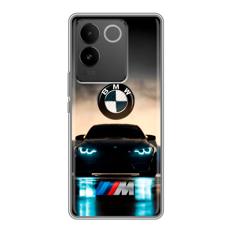 Силиконовый чехол на Vivo S17e с принтом БМВ BMW Силиконовый чехол на Vivo S17e с принтом БМВ BMW