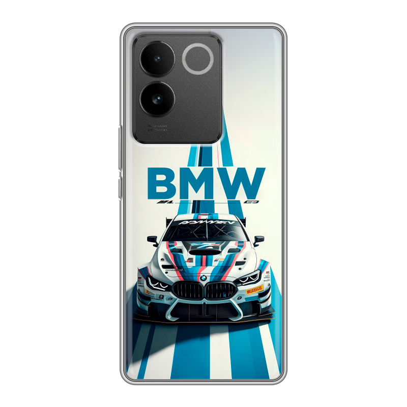 Силиконовый чехол на Vivo S17e с принтом БМВ BMW Силиконовый чехол на Vivo S17e с принтом БМВ BMW