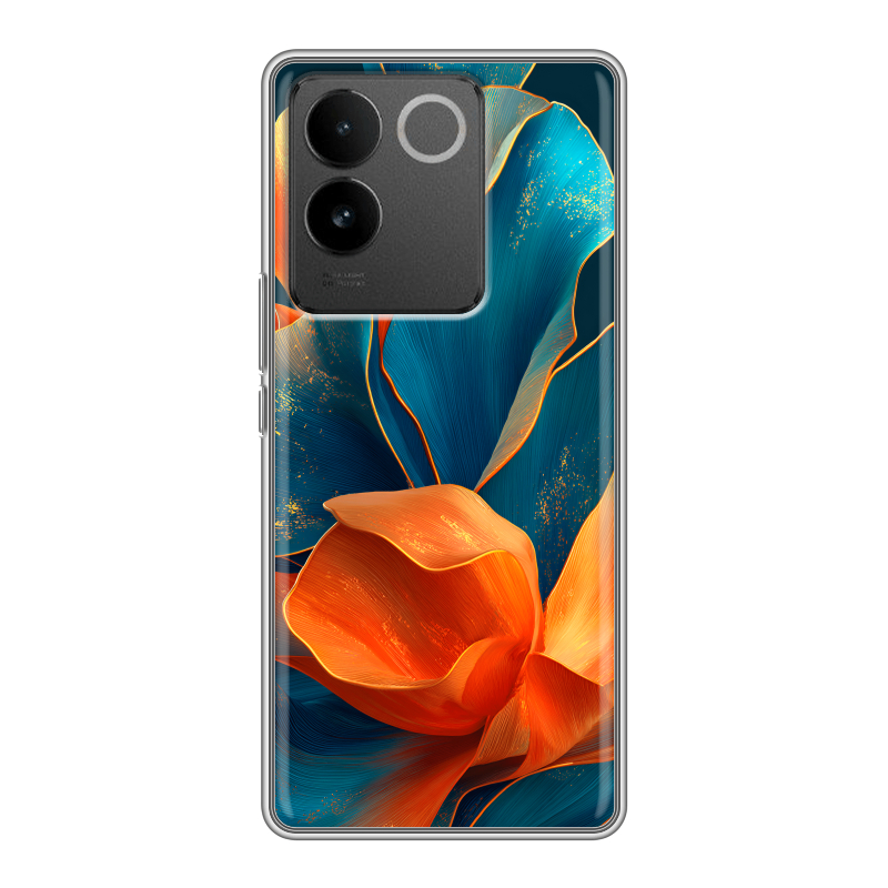 Силиконовый чехол на Vivo S17e с принтом Цветы Силиконовый чехол на Vivo S17e с принтом Цветы