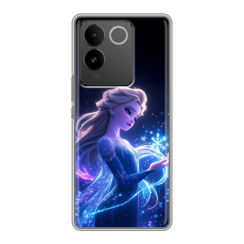 Силиконовый чехол на Vivo S17e с принтом Холодное сердце Frozen Силиконовый чехол на Vivo S17e с принтом Холодное сердце Frozen