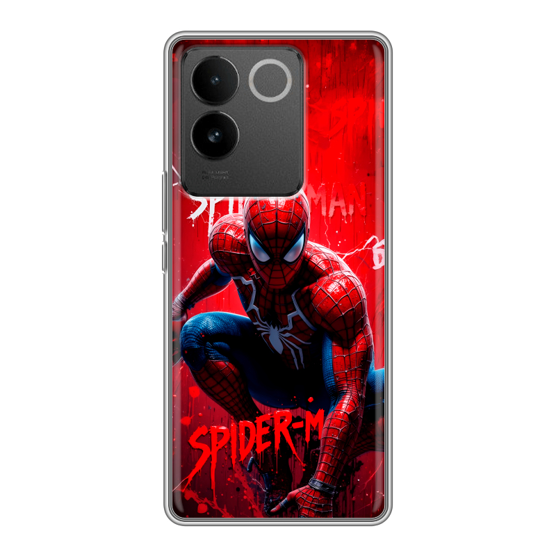 Силиконовый чехол на Vivo S17e с принтом Spiderman Человек паук Силиконовый чехол на Vivo S17e с принтом Spiderman Человек паук