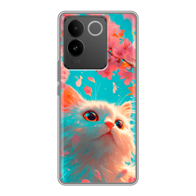 Силиконовый чехол на Vivo S17e с принтом Красивый кот Силиконовый чехол на Vivo S17e с принтом Красивый кот