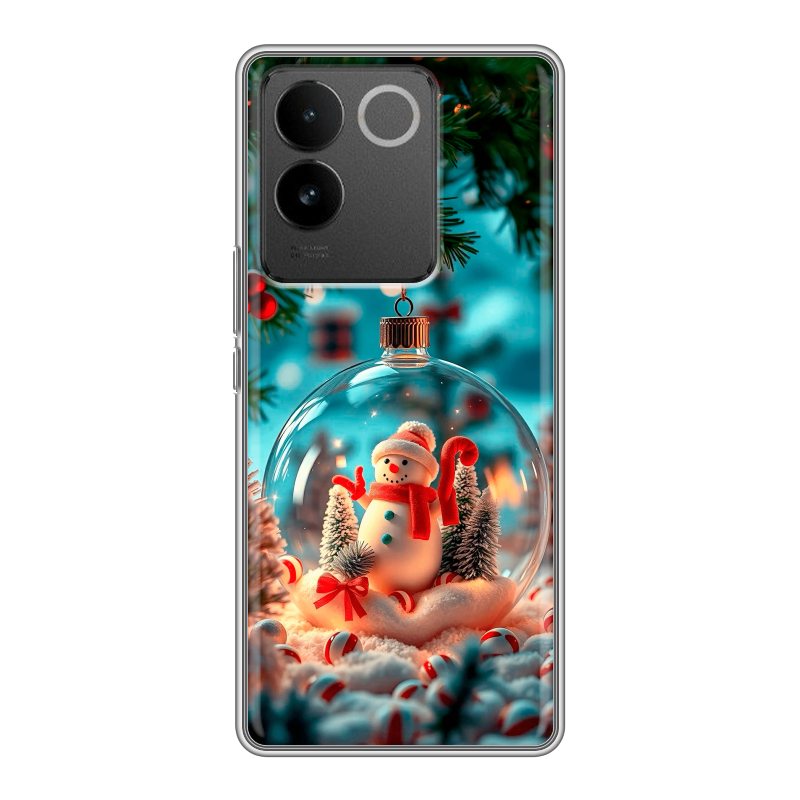 Силиконовый чехол на Vivo S17e с принтом Новый год Силиконовый чехол на Vivo S17e с принтом Новый год