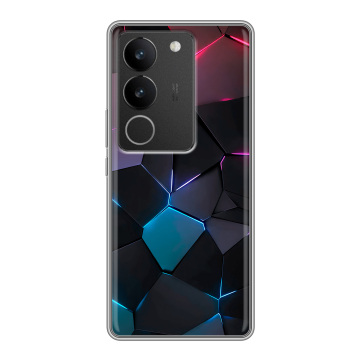 Силиконовый чехол на Vivo S17 с принтом Геометрия неона Силиконовый чехол на Vivo S17 с принтом Геометрия неона