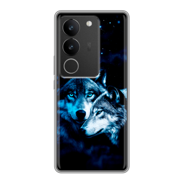 Силиконовый чехол на Vivo S17 с принтом Волки Силиконовый чехол на Vivo S17 с принтом Волки