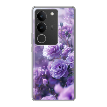 Силиконовый чехол на Vivo S17 с принтом Розы цветы Силиконовый чехол на Vivo S17 с принтом Розы цветы