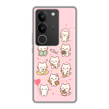 Силиконовый чехол на Vivo S17 с принтом Hello Kitty Хелоу Кити Силиконовый чехол на Vivo S17 с принтом Hello Kitty Хелоу Кити