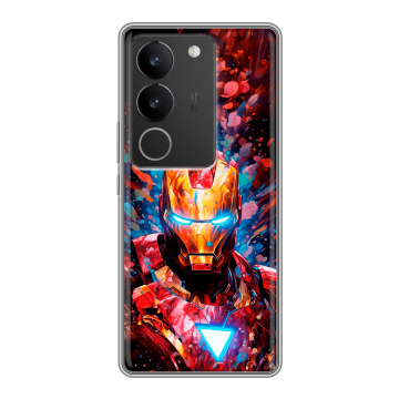 Силиконовый чехол на Vivo S17 с принтом Железный человек Ironman Силиконовый чехол на Vivo S17 с принтом Железный человек Ironman