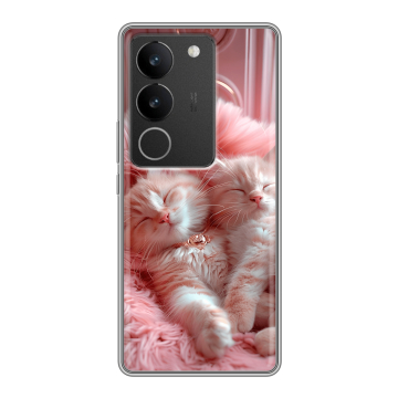 Силиконовый чехол на Vivo S17 с принтом котята котики Силиконовый чехол на Vivo S17 с принтом котята котики