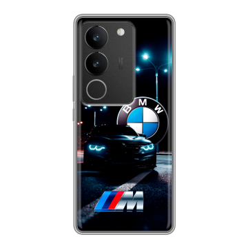 Силиконовый чехол на Vivo S17 с принтом БМВ BMW Силиконовый чехол на Vivo S17 с принтом БМВ BMW