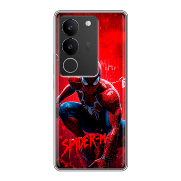 Силиконовый чехол на Vivo S17 с принтом Spiderman Человек паук Силиконовый чехол на Vivo S17 с принтом Spiderman Человек паук