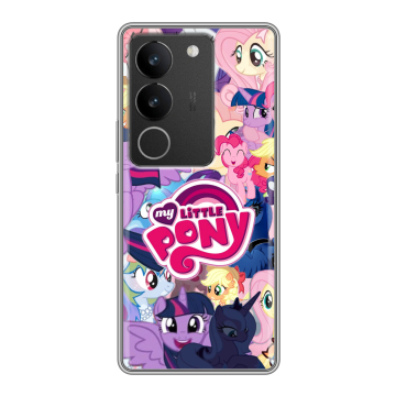 Силиконовый чехол на Vivo S17 с принтом My little pony Дружба чудо