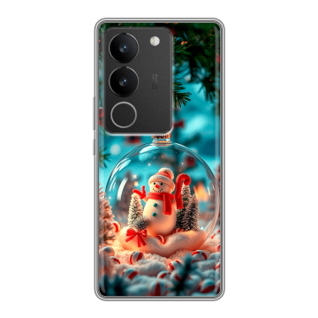 Силиконовый чехол на Vivo S17 с принтом Новый год