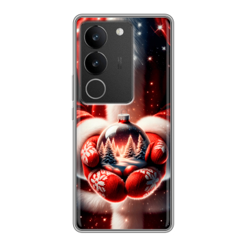 Силиконовый чехол на Vivo S17 с принтом Новый год