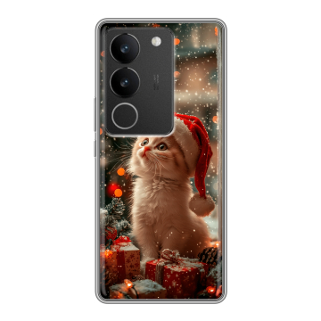 Силиконовый чехол на Vivo S17 с принтом Новый год