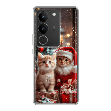 Силиконовый чехол на Vivo S17 с принтом Новый год