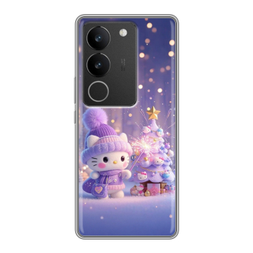 Силиконовый чехол на Vivo S17 с принтом Новый год