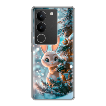 Силиконовый чехол на Vivo S17 с принтом Новый год