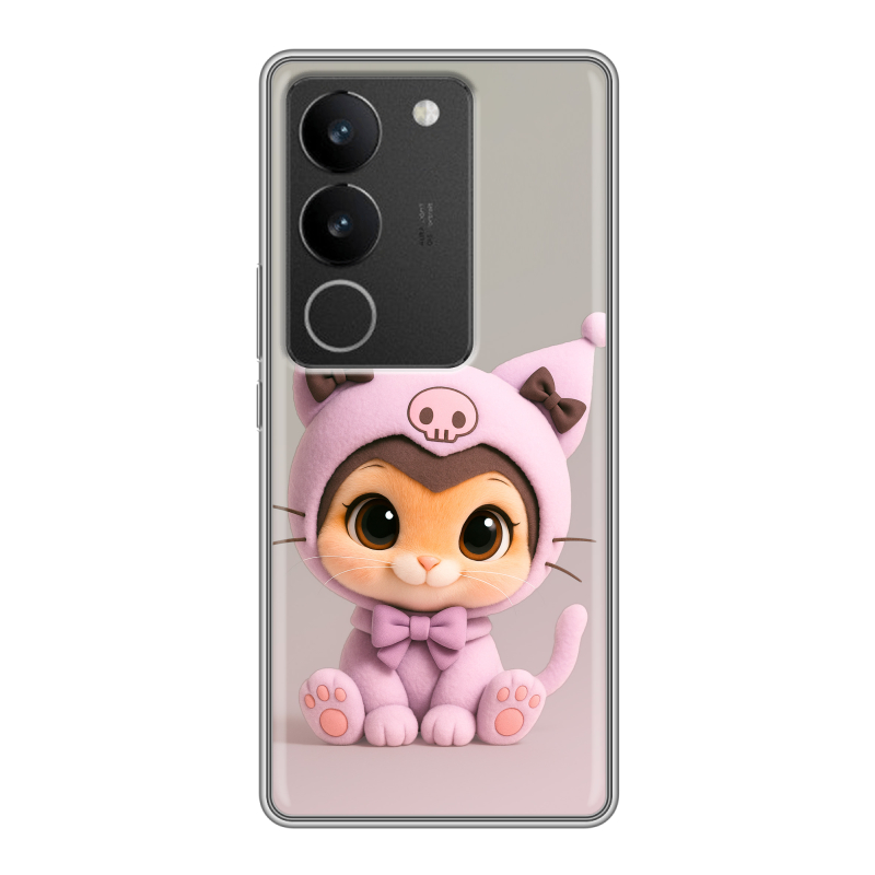 Силиконовый противоударный чехол на Vivo S17 с принтом Куроми Kuromi Силиконовый противоударный чехол на Vivo S17 с принтом Куроми Kuromi