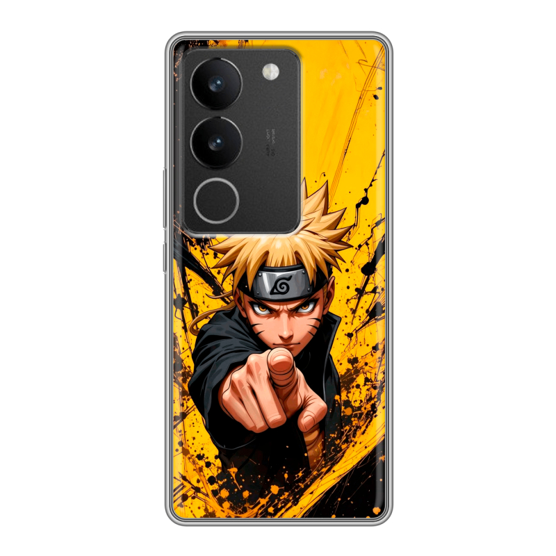 Силиконовый противоударный чехол на Vivo S17 с принтом Naruto Наруто Силиконовый противоударный чехол на Vivo S17 с принтом Naruto Наруто