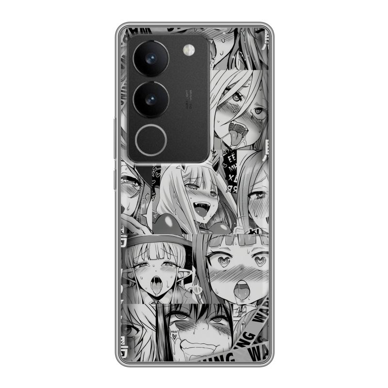 Силиконовый чехол на Vivo S17 с принтом Ahegao Ахегао Аниме Силиконовый чехол на Vivo S17 с принтом Ahegao Ахегао Аниме