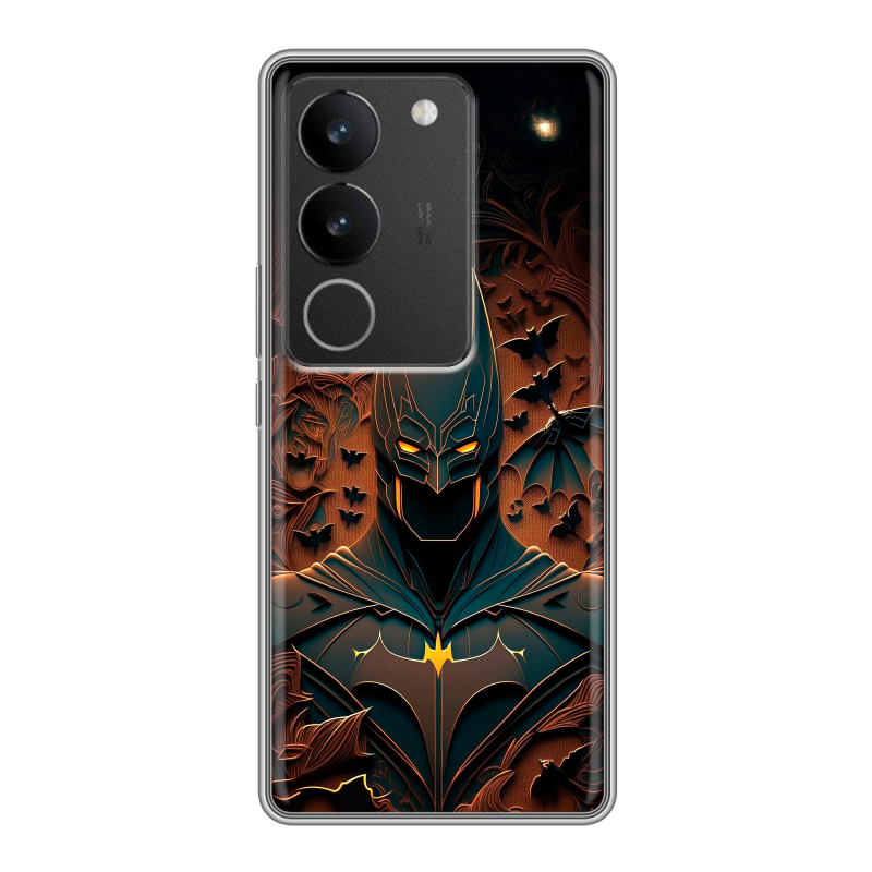 Силиконовый противоударный чехол на Vivo S17 с принтом Batman Бэтмен Силиконовый противоударный чехол на Vivo S17 с принтом Batman Бэтмен