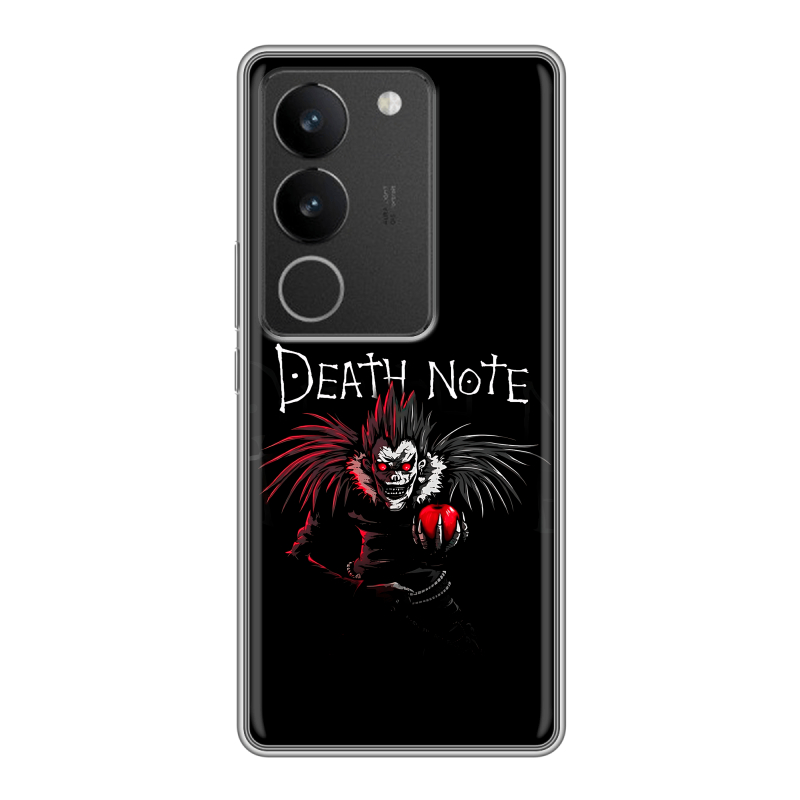 Силиконовый противоударный чехол на Vivo S17 с принтом Death note Тетрадь смерти Силиконовый противоударный чехол на Vivo S17 с принтом Death note Тетрадь смерти