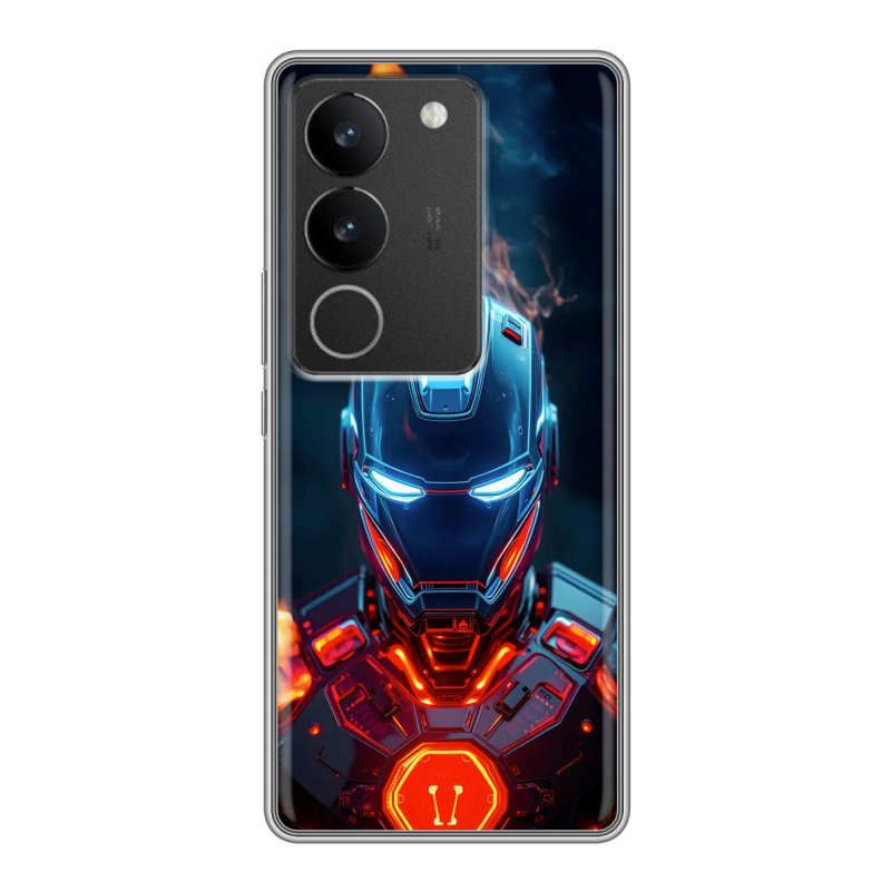 Силиконовый чехол на Vivo S17 с принтом IronMan Железный человек Силиконовый чехол на Vivo S17 с принтом IronMan Железный человек