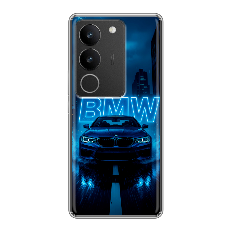 Силиконовый чехол на Vivo S17 с принтом BMW БМВ Силиконовый чехол на Vivo S17 с принтом BMW БМВ