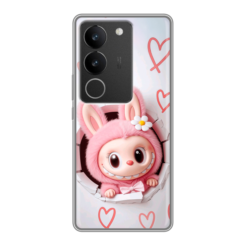 Силиконовый чехол на Vivo S17 с принтом Labubu Лабубу Силиконовый чехол на Vivo S17 с принтом Labubu Лабубу