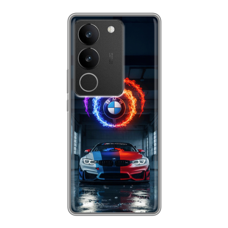Силиконовый чехол на Vivo S17 с принтом BMW БМВ Силиконовый чехол на Vivo S17 с принтом BMW БМВ