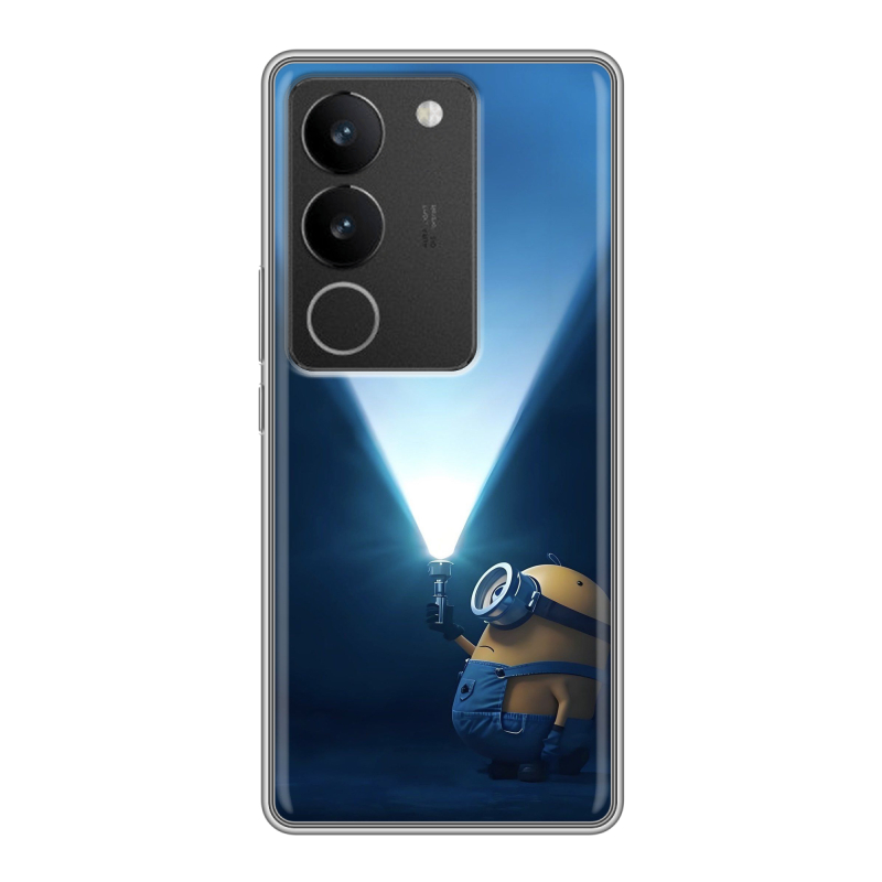 Силиконовый противоударный чехол на Vivo S17 с принтом Миньоны Силиконовый противоударный чехол на Vivo S17 с принтом Миньоны