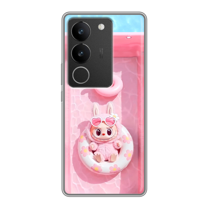Силиконовый противоударный чехол на Vivo S17 с принтом Labubu Лабубу Силиконовый противоударный чехол на Vivo S17 с принтом Labubu Лабубу