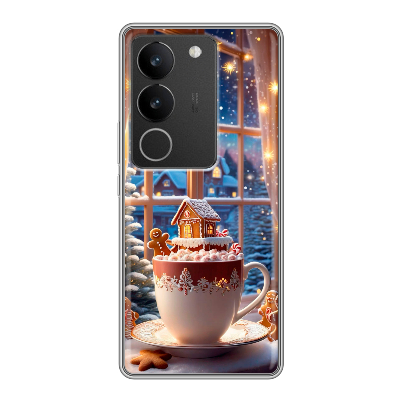 Силиконовый противоударный чехол на Vivo S17 с принтом Новый год Силиконовый противоударный чехол на Vivo S17 с принтом Новый год