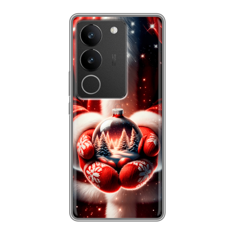 Силиконовый противоударный чехол на Vivo S17 с принтом Новый год Силиконовый противоударный чехол на Vivo S17 с принтом Новый год