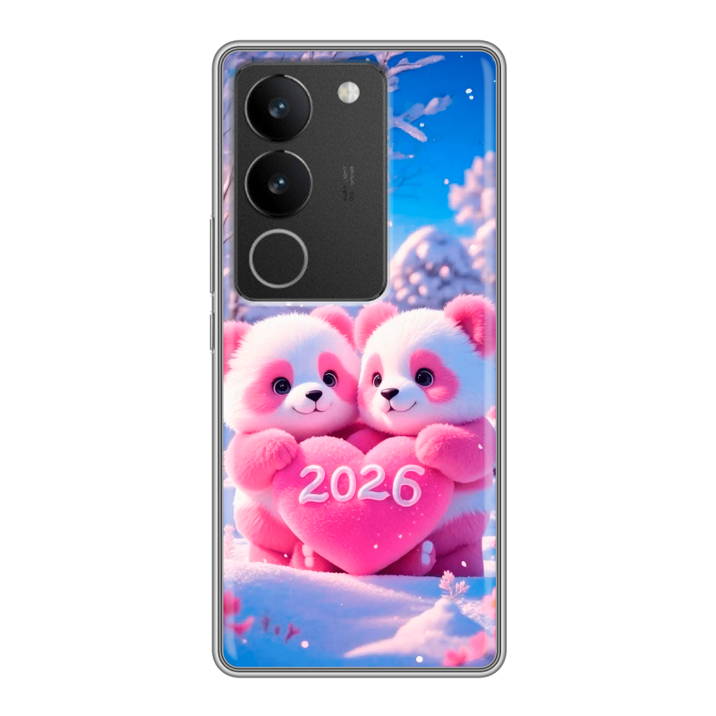 Силиконовый чехол на Vivo S17 с принтом Новый год Силиконовый чехол на Vivo S17 с принтом Новый год